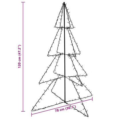 Weihnachtsbaum in Kegelform 160 LEDs Indoor & Outdoor 78x120 cm
