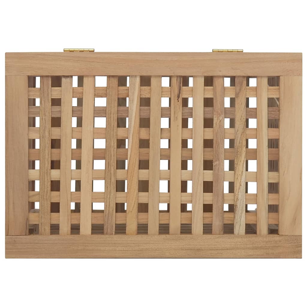 Wäschebehälter 50x35x60 cm Massivholz Teak