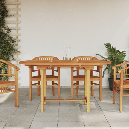 Gartentisch Ausziehbar 110-160x80x75 cm Massivholz Teak