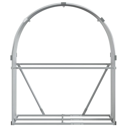 Kaminholzunterstand Hellgrau 120x45x140 cm Verzinkter Stahl