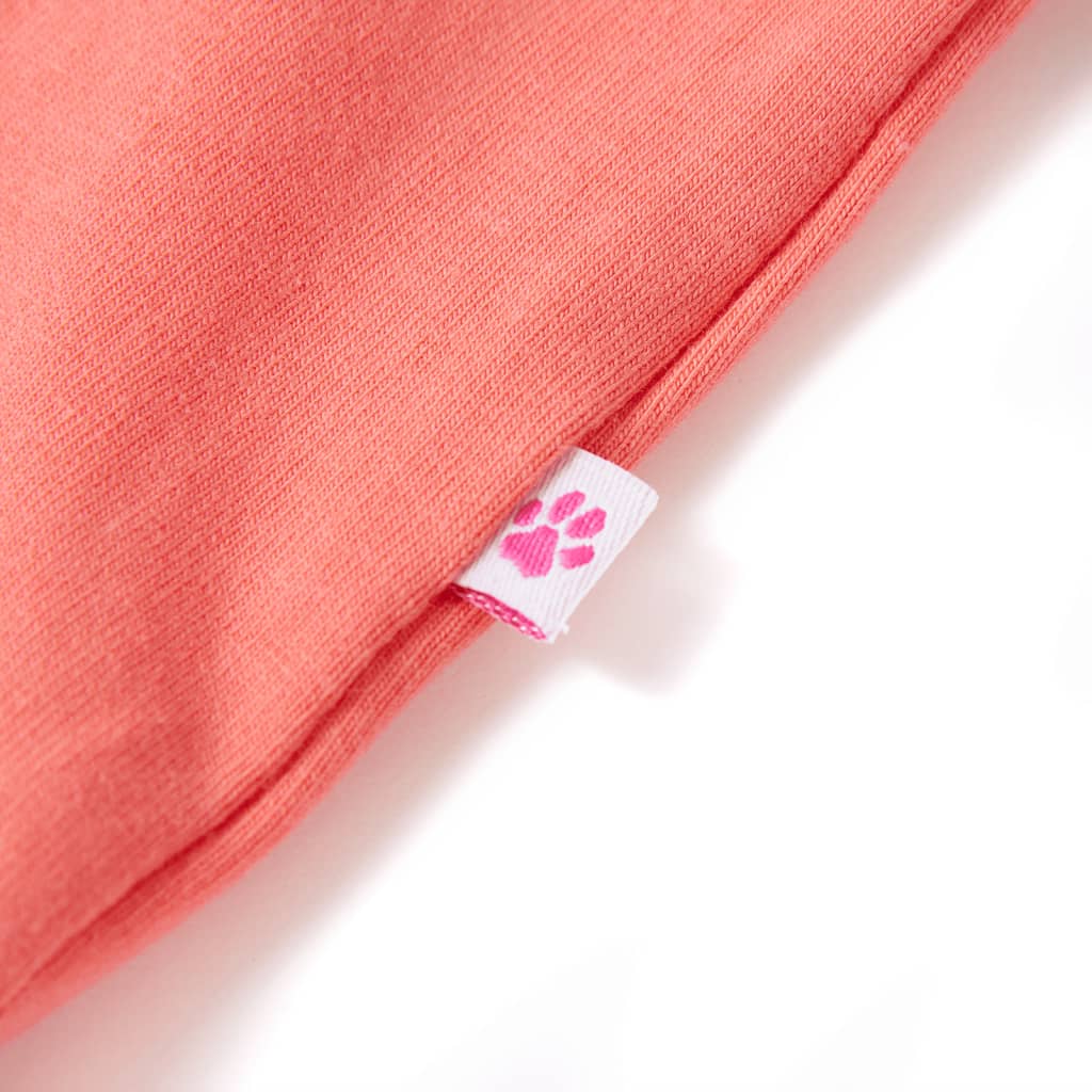 Kinder-T-Shirt mit Flügelärmeln Korallenrosa 92