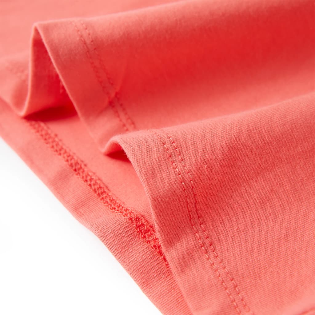 Kinder-T-Shirt mit Flügelärmeln Korallenrosa 92