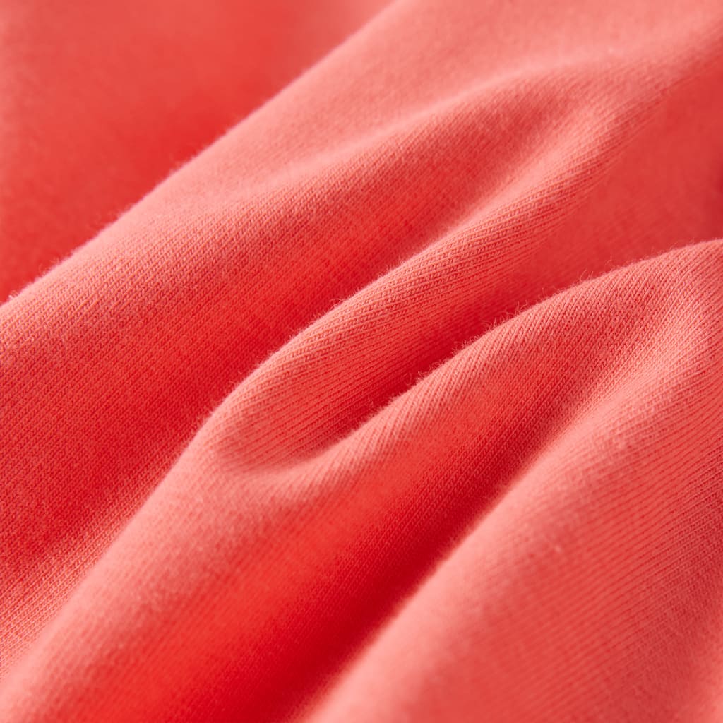 Kinder-T-Shirt mit Flügelärmeln Korallenrosa 92