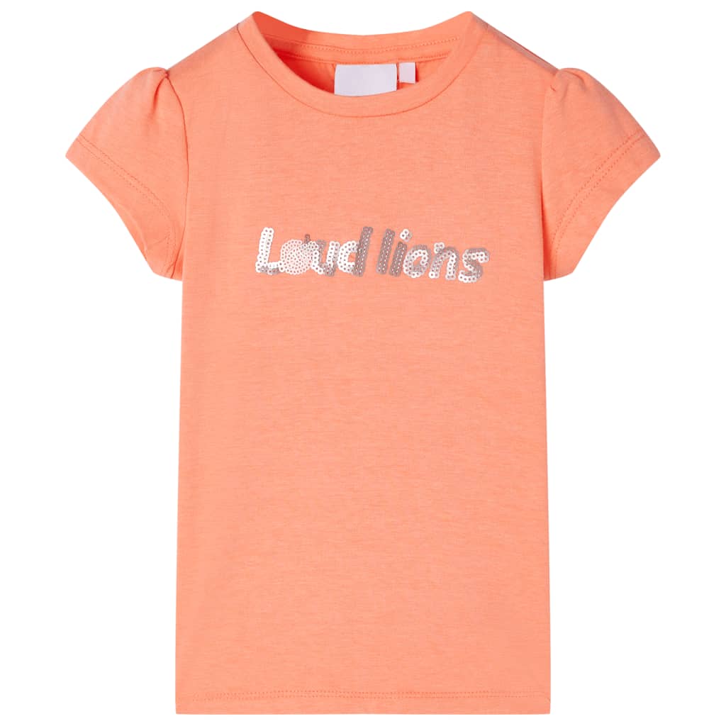 Kinder-T-Shirt mit Flügelärmeln Neonorange 116