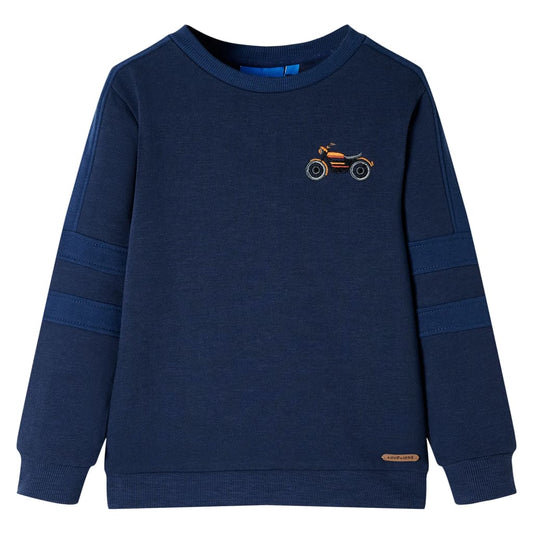 Kinder-Sweatshirt Marineblau Melange 116