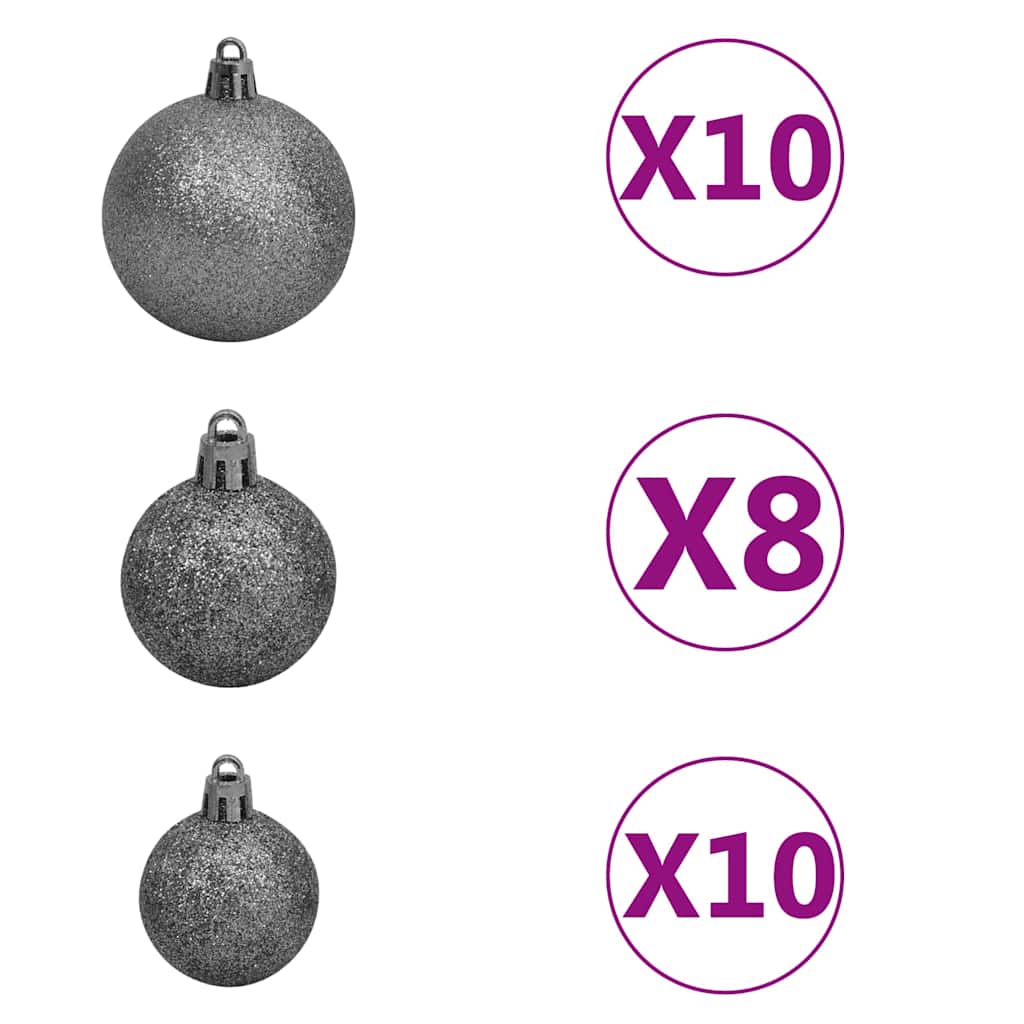 Künstlicher Weihnachtsbaum Klappbar mit Kugeln 300 LEDs 300 cm
