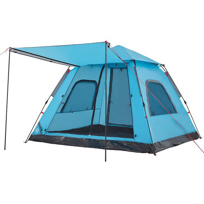 Kuppel-Campingzelt 5 Personen Blau Quick Release