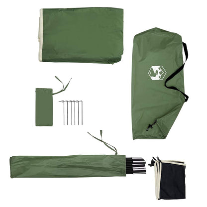 Camping-Windschutz Grün 490x123 cm Wasserdicht