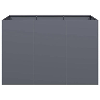 Pflanzgefäß Anthrazit 120x80x80 cm Stahl