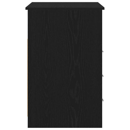 Schreibtisch mit Schubladen Schwarz Eichen-Optik 102x50x76 cm