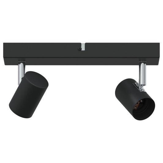 Deckenstrahler 2 Wege verstellbar Schwarz E27