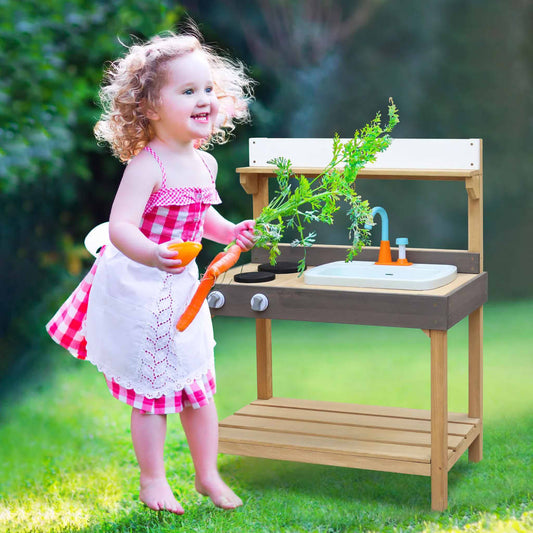 AXI Sand und Wasser Spielküche Rosa Medium Braun - Spielzeug-Küchen & Spielzeug-Lebensmittel