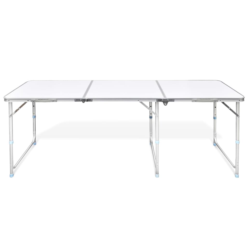 Campingtisch zusammenklappbar höhenverstellbar Aluminium 180 x 60 cm