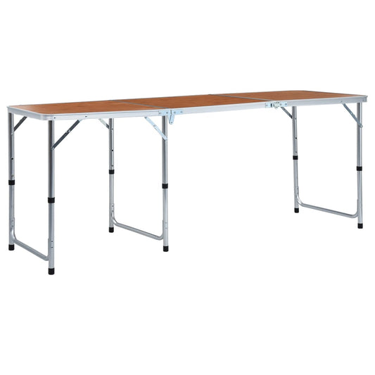 Klappbarer Campingtisch Aluminium 180 x 60 cm