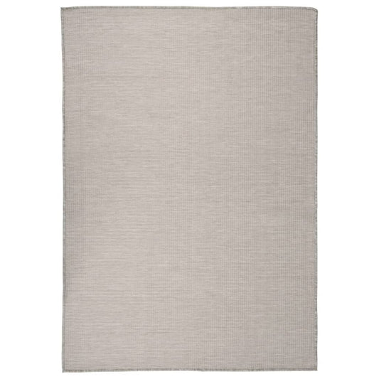 Outdoor-Teppich Flachgewebe 160x230 cm Taupe